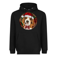 Black beagle christmas ornament Heavyweight Hoodie - RanaPortraitStore