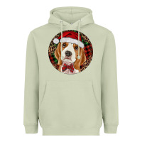 Matcha beagle christmas ornament Heavyweight Hoodie - RanaPortraitStore