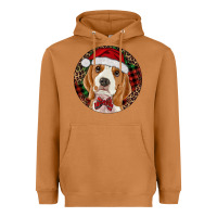 Meerkat beagle christmas ornament Heavyweight Hoodie - RanaPortraitStore