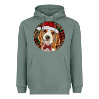 Sage beagle christmas ornament Heavyweight Hoodie - RanaPortraitStore