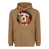 Beagle Christmas Ornament Heavyweight Hoodie | Teevron