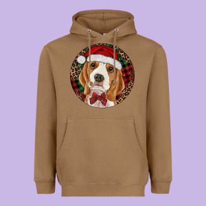 Beagle Christmas Ornament Heavyweight Hoodie Designed By Ranaportraitstore