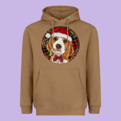 Beagle Christmas Ornament Heavyweight Hoodie Designed By Ranaportraitstore
