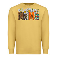 Antique Gold western daisies mama Premium Sweatshirt - HRA Design Shop