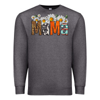 Charcoal Heather western daisies mama Premium Sweatshirt - HRA Design Shop