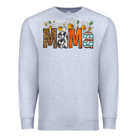 Heather Grey western daisies mama Premium Sweatshirt - HRA Design Shop