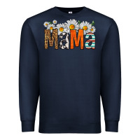 Navy western daisies mama Premium Sweatshirt - HRA Design Shop