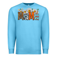 Ocean Blue western daisies mama Premium Sweatshirt - HRA Design Shop