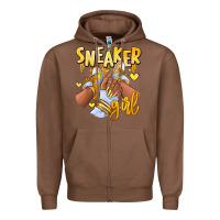 Chestnut yellow sneaker girl afro woman Zipper Hoodie - RanaPortraitStore