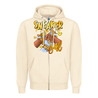 Sandshell yellow sneaker girl afro woman Zipper Hoodie - RanaPortraitStore