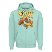 Yellow Sneaker Girl Afro Woman Zipper Hoodie | Teevron