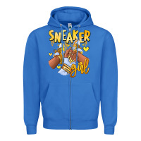 True Royal yellow sneaker girl afro woman Zipper Hoodie - RanaPortraitStore