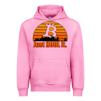Fuchsia Pink just hodl it new orleans skyline retro sunset Urban Hoodie - Jasminsmagicworld