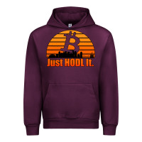 Mauve Wine just hodl it new orleans skyline retro sunset Urban Hoodie - Jasminsmagicworld