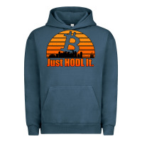 Pigment Midnight Navy just hodl it new orleans skyline retro sunset Urban Hoodie - Jasminsmagicworld