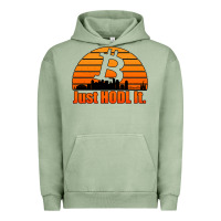 Pigment Oil Green just hodl it new orleans skyline retro sunset Urban Hoodie - Jasminsmagicworld