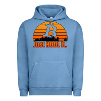Pigment Pebble Blue just hodl it new orleans skyline retro sunset Urban Hoodie - Jasminsmagicworld