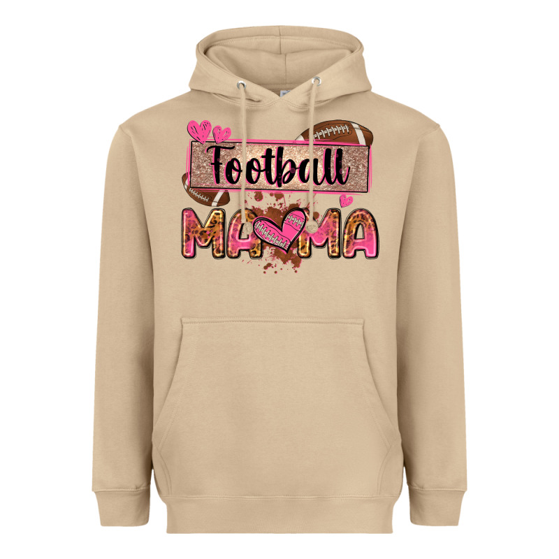 Football Mama With Leopard Heavyweight Hoodie by Zillion Design Studio | Teevron