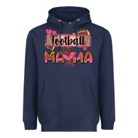 Navy football mama with leopard Heavyweight Hoodie - Zillion Design Studio