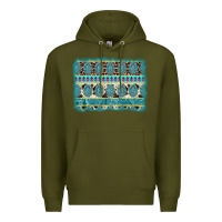 Army Green turquoise gemstone background Premium Hoodie - AdoDesignShop