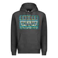 Charcoal Heather turquoise gemstone background Premium Hoodie - AdoDesignShop