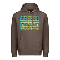 Coffee turquoise gemstone background Premium Hoodie - AdoDesignShop