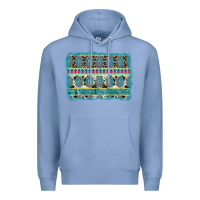 Colony Blue turquoise gemstone background Premium Hoodie - AdoDesignShop