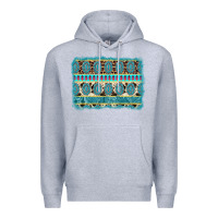 Heather Grey turquoise gemstone background Premium Hoodie - AdoDesignShop