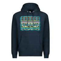 Navy turquoise gemstone background Premium Hoodie - AdoDesignShop