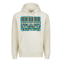 Oatmeal Heather turquoise gemstone background Premium Hoodie - AdoDesignShop