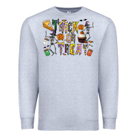 Heather Grey trick or treat Premium Sweatshirt - CowhideDigitalArt
