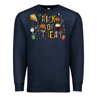 Navy trick or treat Premium Sweatshirt - CowhideDigitalArt