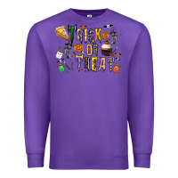 Purple trick or treat Premium Sweatshirt - CowhideDigitalArt