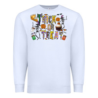 White trick or treat Premium Sweatshirt - CowhideDigitalArt