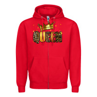 Red queen glitter Zipper Hoodie - RanaPortraitStore