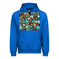 Cobalt western horseshoe sunflower brown cow Urban Hoodie - BarkalooDesign