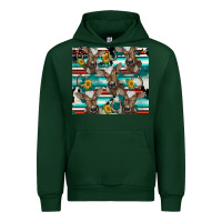 Forest Green western horseshoe sunflower brown cow Urban Hoodie - BarkalooDesign