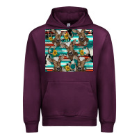 Mauve Wine western horseshoe sunflower brown cow Urban Hoodie - BarkalooDesign
