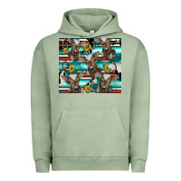Pigment Oil Green western horseshoe sunflower brown cow Urban Hoodie - BarkalooDesign