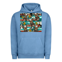 Pigment Pebble Blue western horseshoe sunflower brown cow Urban Hoodie - BarkalooDesign
