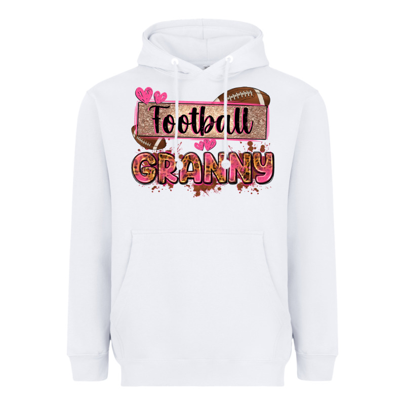 Football Granny With Leopard Heavyweight Hoodie by Zillion Design Studio | Teevron