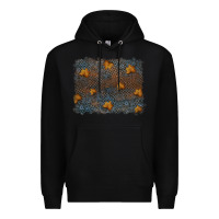 Black tooled leather fall background Premium Hoodie - RanaPortraitStore