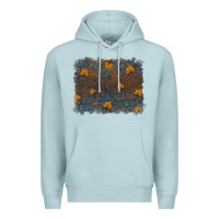 Blue Mist tooled leather fall background Premium Hoodie - RanaPortraitStore