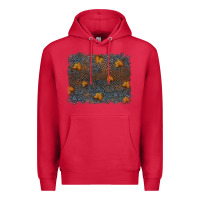 Cardinal tooled leather fall background Premium Hoodie - RanaPortraitStore