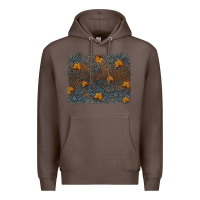 Coffee tooled leather fall background Premium Hoodie - RanaPortraitStore