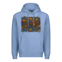 Colony Blue tooled leather fall background Premium Hoodie - RanaPortraitStore