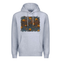 Heather Grey tooled leather fall background Premium Hoodie - RanaPortraitStore