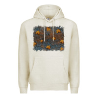 Oatmeal Heather tooled leather fall background Premium Hoodie - RanaPortraitStore