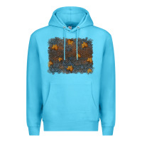 Ocean Blue tooled leather fall background Premium Hoodie - RanaPortraitStore