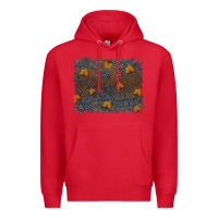 Red tooled leather fall background Premium Hoodie - RanaPortraitStore